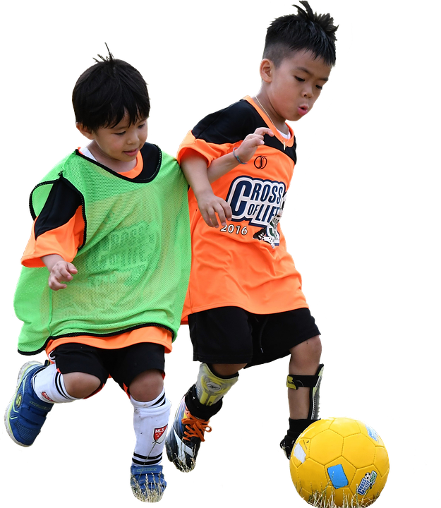 Youth Soccer Competition Action PNG Image