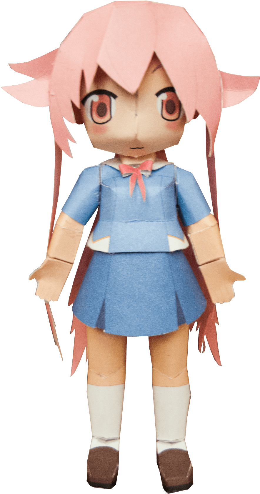 Yuno Gasai Paper Craft Figure PNG Image