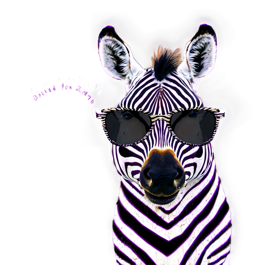 Zebra With Glasses Png Khb PNG Image