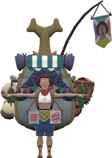 Zelda Style Airship Vendor PNG Image