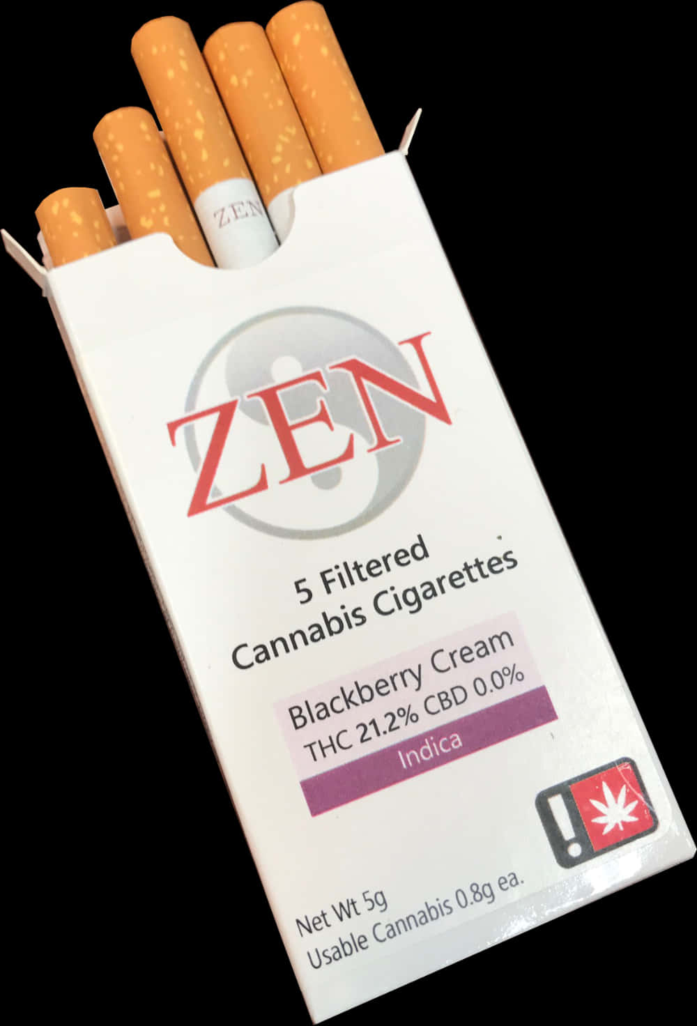 Zen Cannabis Cigarettes Pack PNG Image