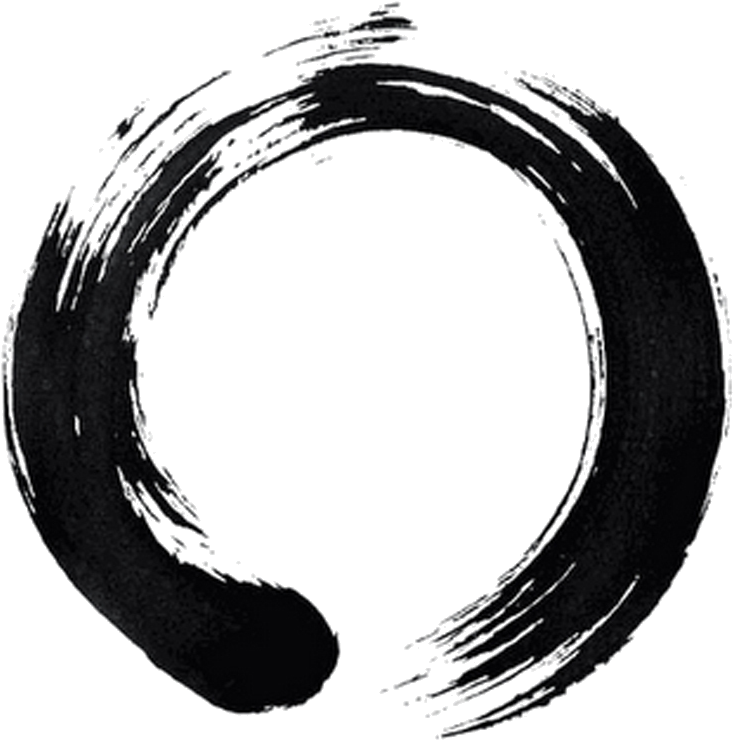 Zen Enso Brushstroke Circle PNG Image