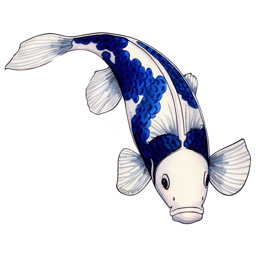 Zen Koi Fish Watercolor Png 06242024 PNG Image