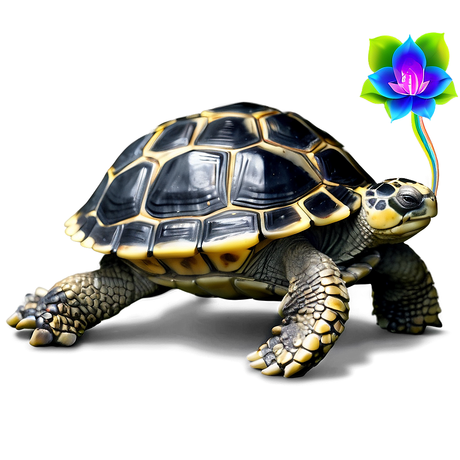 Zen Turtle With Lotus Flower Png Fpe PNG Image