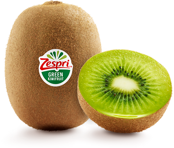 Zespri Green Kiwi Fruit Half Slice PNG Image