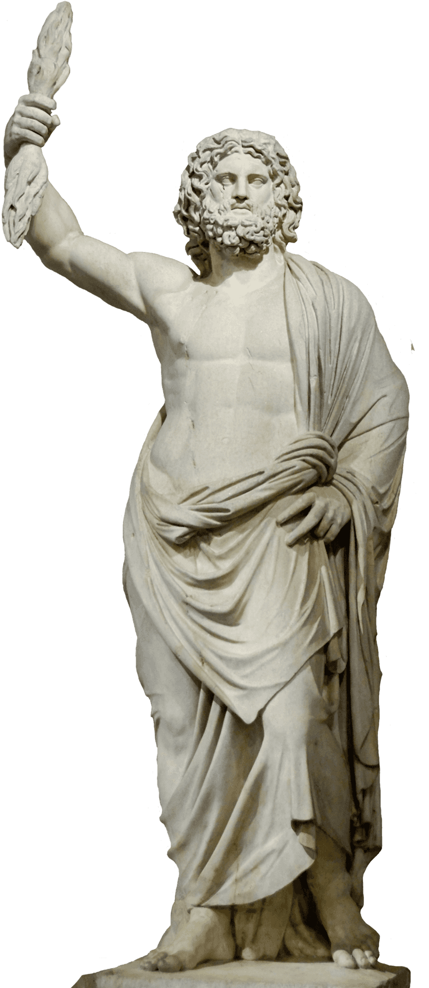 Zeus Statue Ancient Greek God Sculpture PNG Image