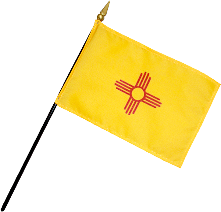 Zia Sun Symbolon Yellow Flag PNG Image