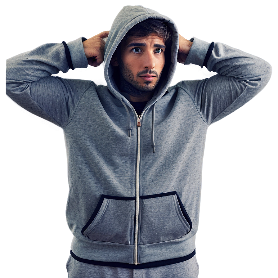 Zip Up Hoodie With Thumb Holes Png Pfn PNG Image