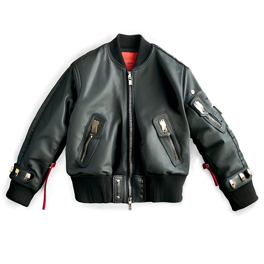 Zipper Detail Bomber Jacket Png 06282024 PNG Image