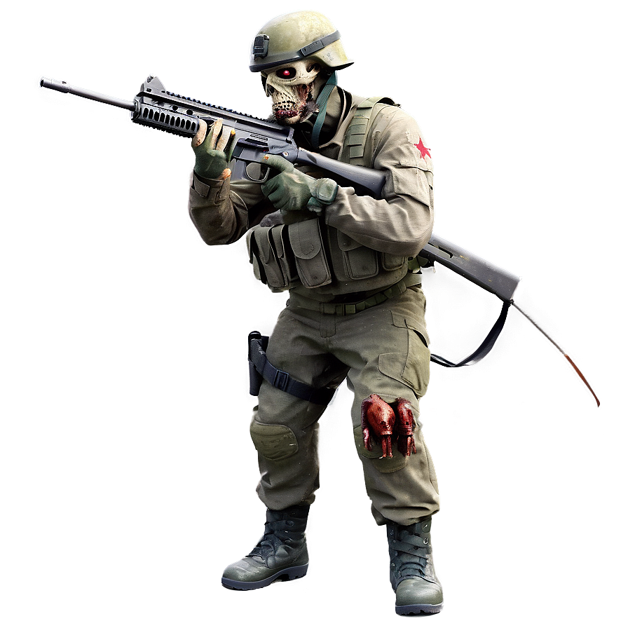 Zombie Apocalypse Soldier Png Wxo PNG Image