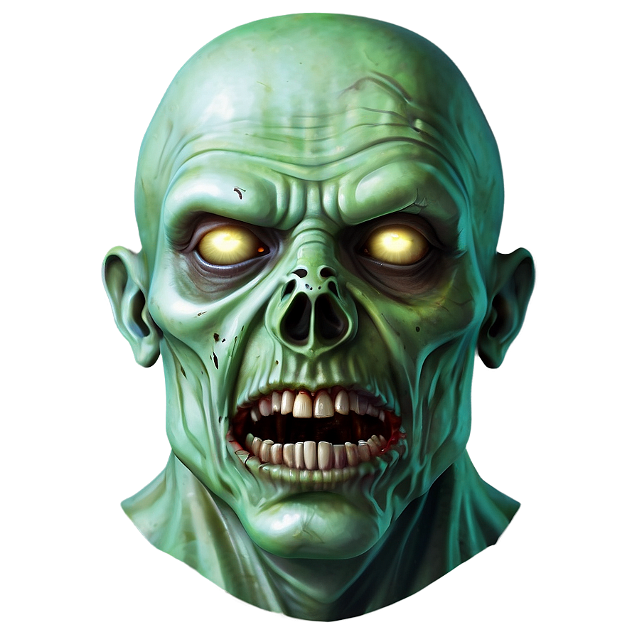 Zombie Face Illustration Png Wtx45 PNG Image