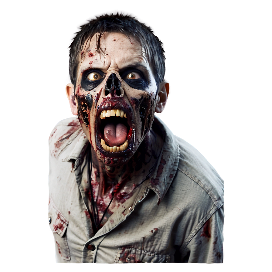 Zombie Open Mouth Scary Png 06212024 PNG Image