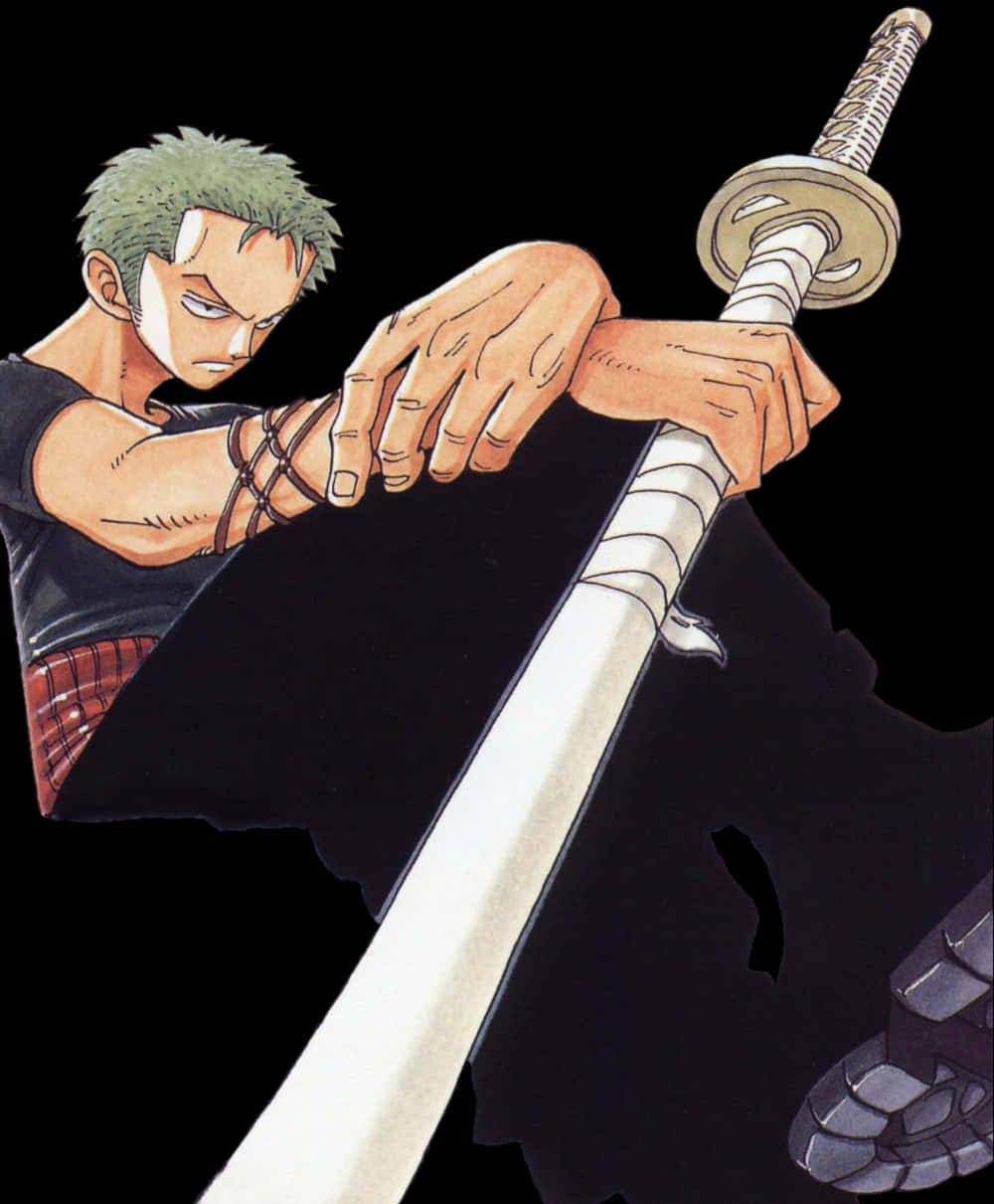 Zoro_ Sword_ Grip_ Anime_ Character PNG Image