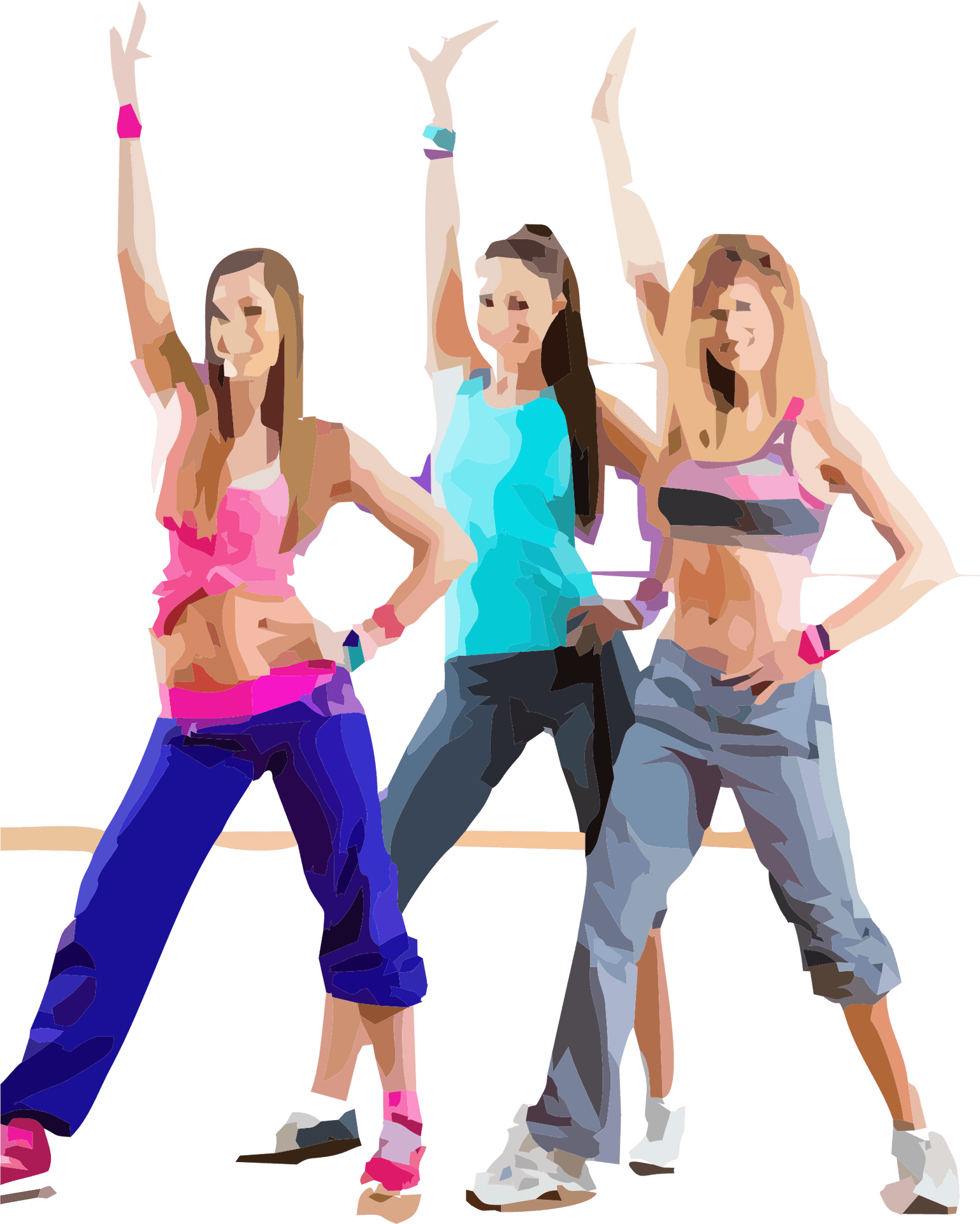 Zumba Dance Fitness Enthusiasts PNG Image