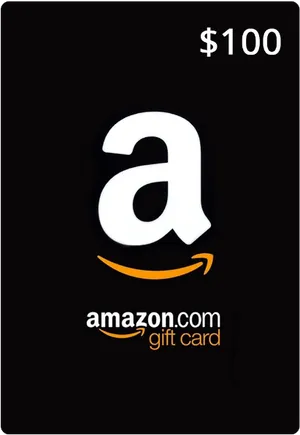 100 Dollar Amazon Gift Card PNG Image