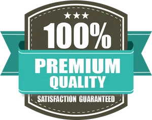 100 Percent Premium Quality Satisfaction Guarantee Badge PNG Image