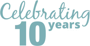 10th Anniversary Celebration Graphic PNG Image