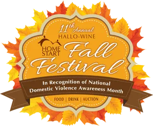 11th Annual Hallo Wine Fall Festival Poster PNG