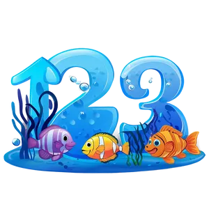 123 With Underwater Theme Png Fpx14 PNG Image