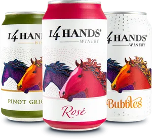 14 Hands Winery Canned Wines PNG Image