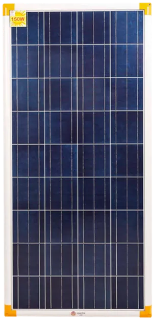 150 W Monocrystalline Solar Panel PNG Image