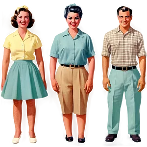 1950s American Suburbia Illustration Png 06242024 PNG Image