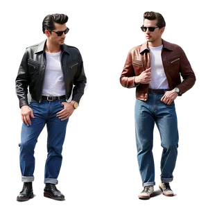 1950s Greaser Fashion Styles Png 30 PNG Image