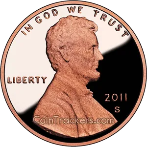 2011 S Lincoln Penny PNG Image