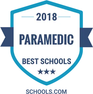 2018 Best Paramedic Schools Badge PNG Image