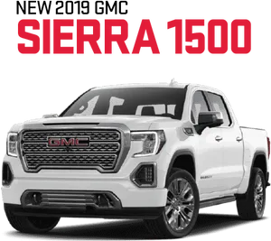 2019 G M C Sierra1500 White Truck PNG Image