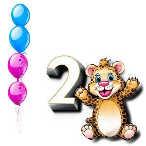 2nd Birthday Animal Characters Png Jgm97 PNG Image