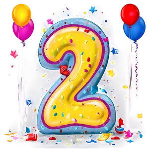 2nd Birthday C PNG Image