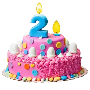 2nd Birthday Celebration Cake Png 73 PNG Image