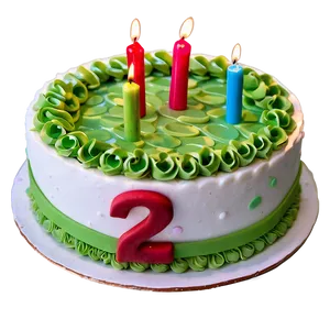 2nd Birthday Celebration Cake Png Fdp79 PNG Image