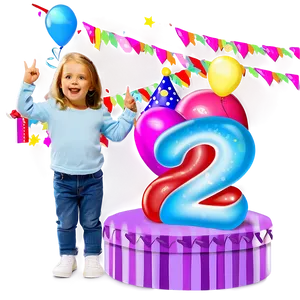 2nd Birthday Party Scene Png Akc PNG Image