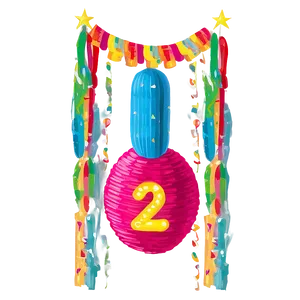 2nd Birthday Pinata Png 06262024 PNG Image