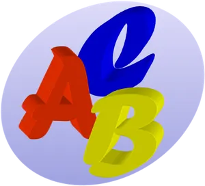 3 D A B C Letters Graphic PNG Image