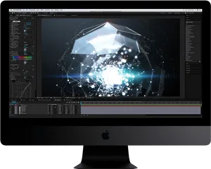 3 D Animation Editingon Computer PNG Image