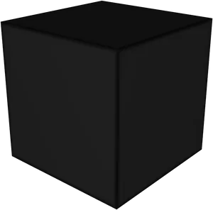 3 D Black Cube Graphic PNG Image