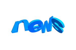 3 D Blue News Logo PNG Image