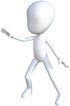 3 D Character Presenting Pose PNG Image