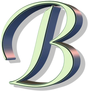 3 D Letter B Design PNG Image