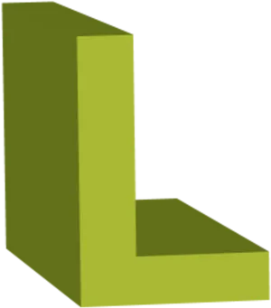 3 D Letter L Graphic PNG Image