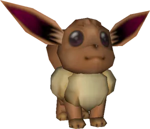 3 D Model Eevee Pokemon PNG Image