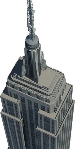 3 D Model Skyscraper Top View PNG Image