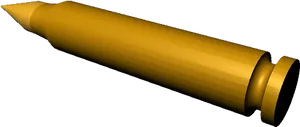 3 D Modelof Bullet Cartridge PNG Image