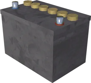 3 D Modelof Car Battery PNG Image