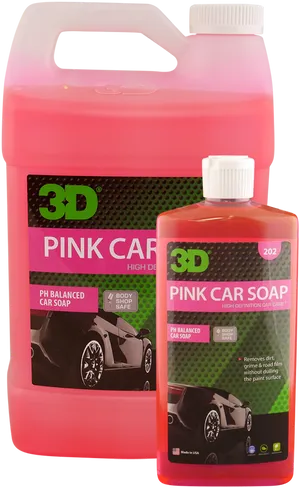 3 D Pink Car Soap Products PNG Image