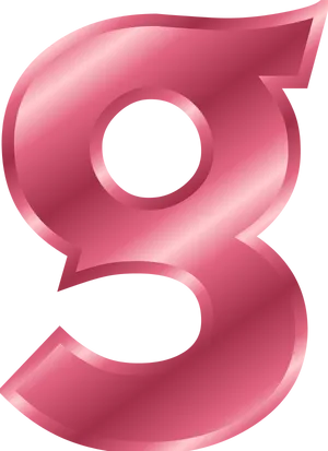 3 D Pink Letter G PNG Image