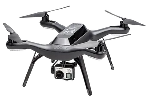 3 D R Solo Dronewith Camera PNG Image